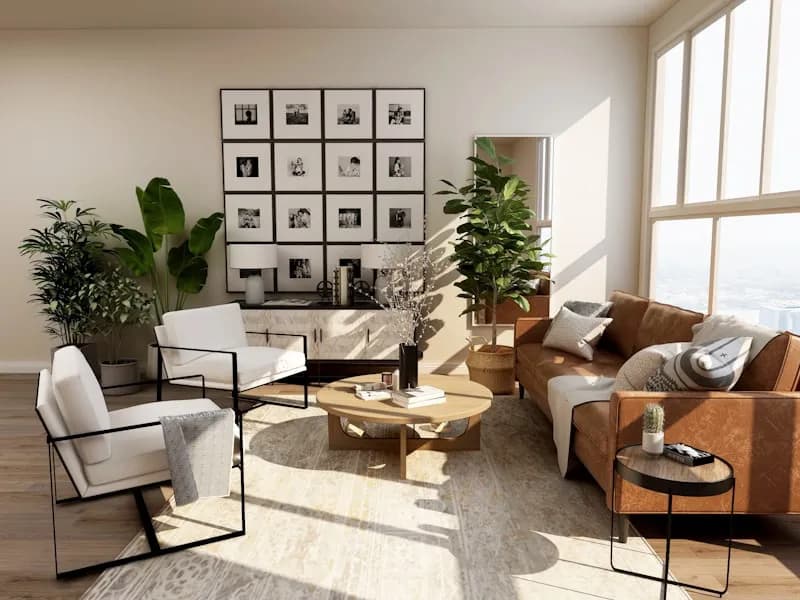 Bedrooms and living room deep cleaning detailing